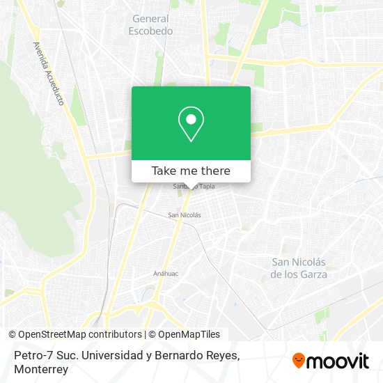 Mapa de Petro-7 Suc. Universidad y Bernardo Reyes
