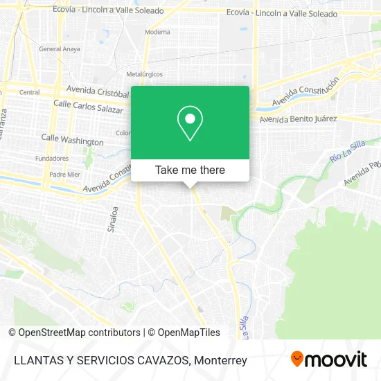 Mapa de LLANTAS Y SERVICIOS CAVAZOS