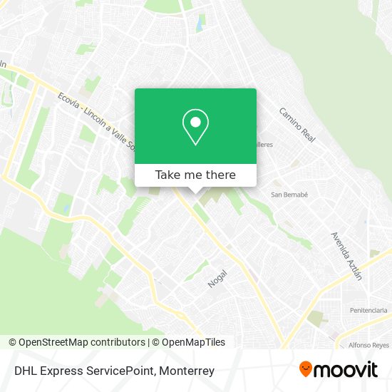 DHL Express ServicePoint map