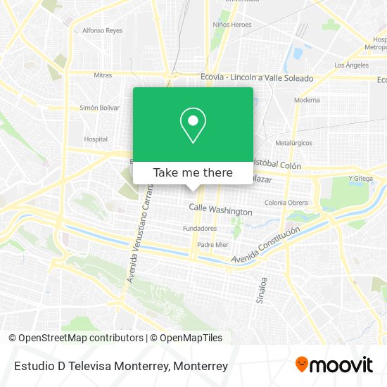 Estudio D Televisa Monterrey map