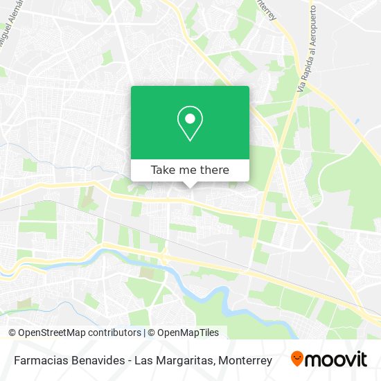 Mapa de Farmacias Benavides - Las Margaritas