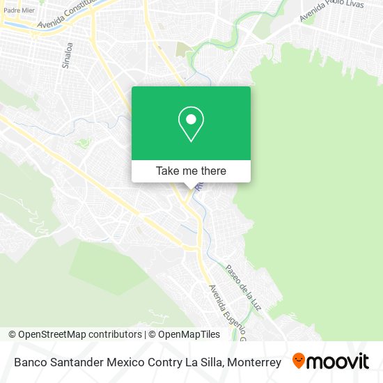 Mapa de Banco Santander Mexico Contry La Silla