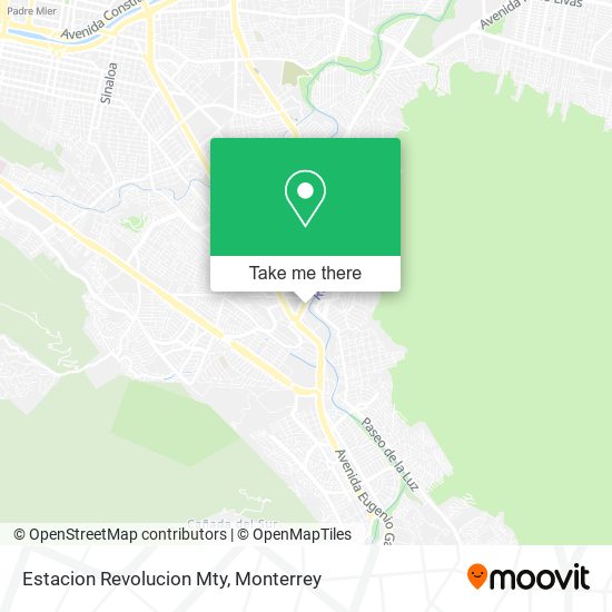 Mapa de Estacion Revolucion Mty