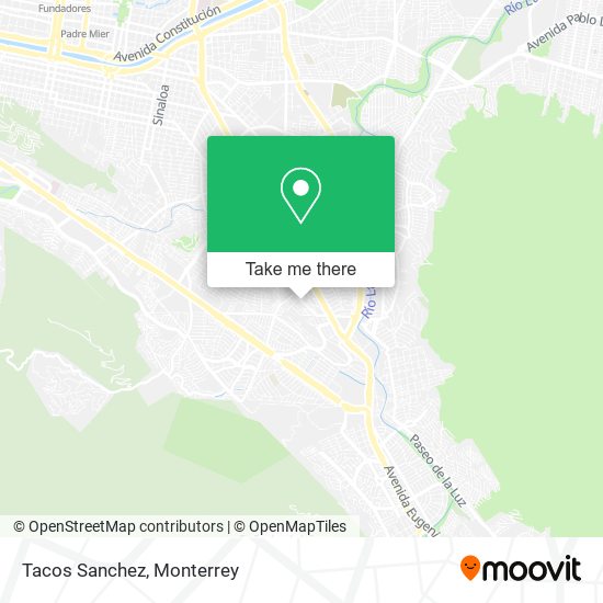 Mapa de Tacos Sanchez