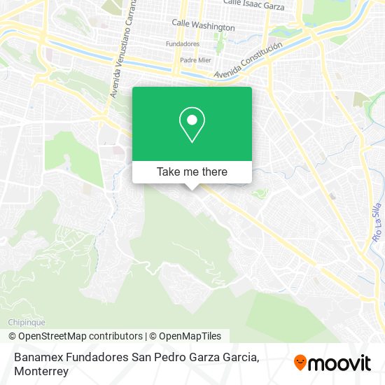 Banamex Fundadores San Pedro Garza Garcia map