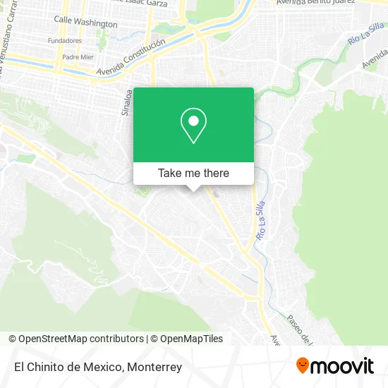 El Chinito de Mexico map