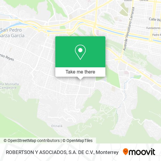 ROBERTSON Y ASOCIADOS, S.A. DE C.V. map