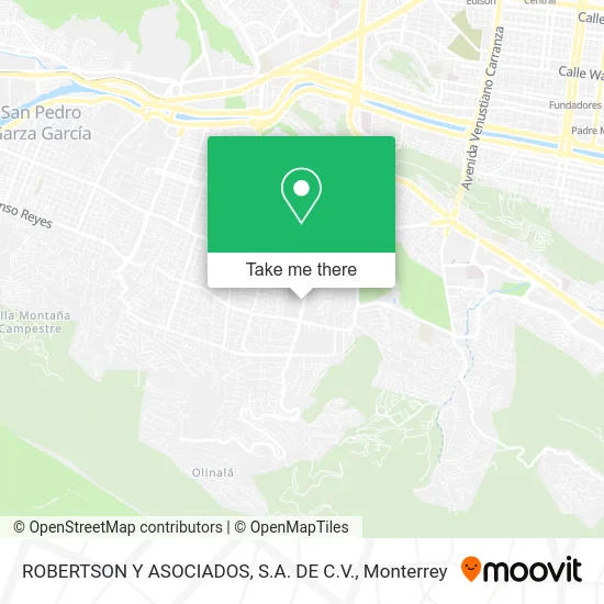 ROBERTSON Y ASOCIADOS, S.A. DE C.V. map