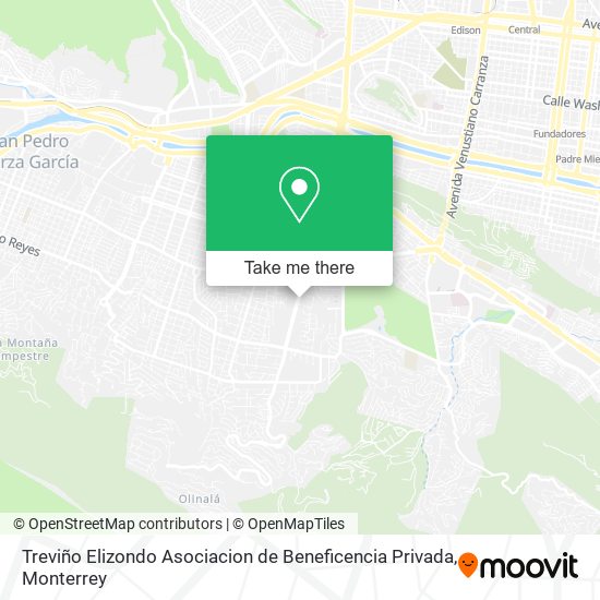 Mapa de Treviño Elizondo Asociacion de Beneficencia Privada