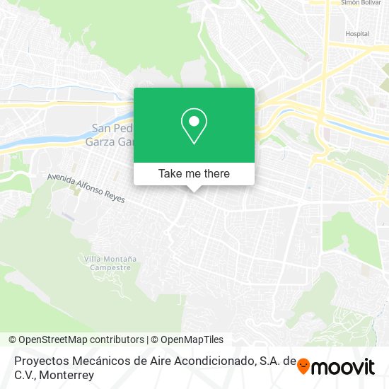 Proyectos Mecánicos de Aire Acondicionado, S.A. de C.V. map