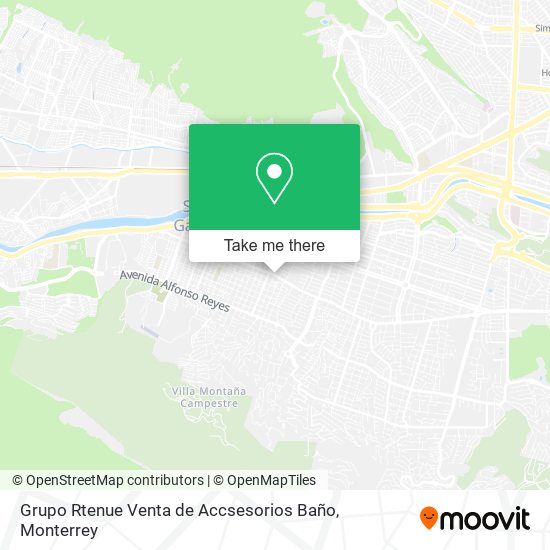 Grupo Rtenue Venta de Accsesorios Baño map