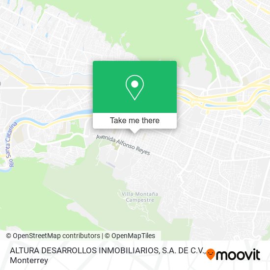 Mapa de ALTURA DESARROLLOS INMOBILIARIOS, S.A. DE C.V.