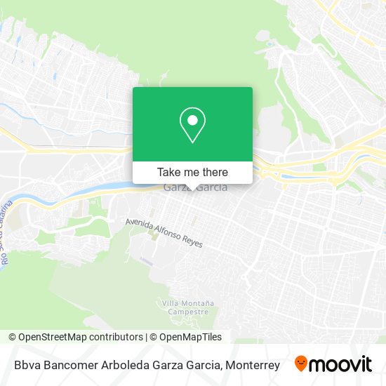 Bbva Bancomer Arboleda Garza Garcia map