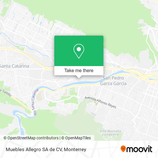 Mapa de Muebles Allegro SA de CV