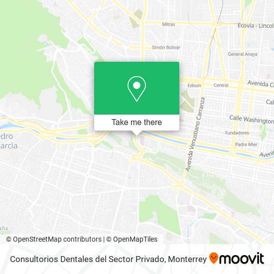 Consultorios Dentales del Sector Privado map