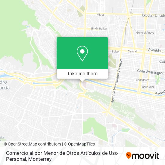 Comercio al por Menor de Otros Artículos de Uso Personal map