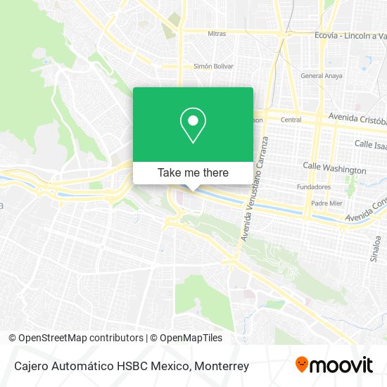 Cajero Automático HSBC Mexico map