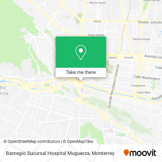 Mapa de Banregio Sucursal Hospital Muguerza