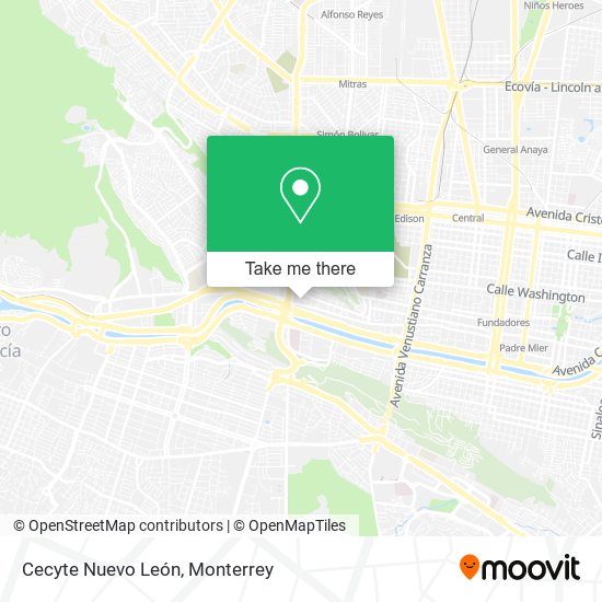 Cecyte Nuevo León map