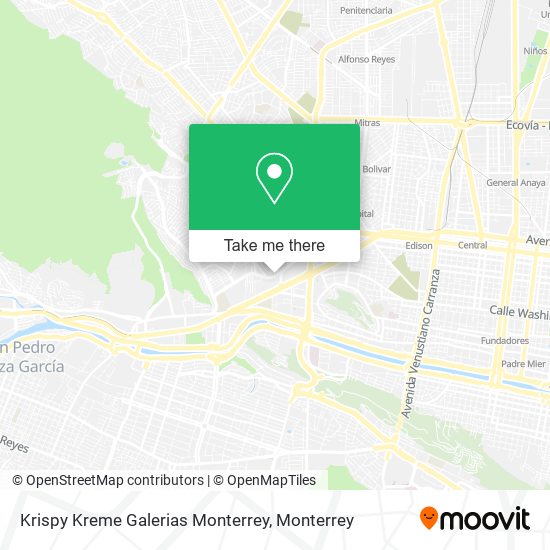 Krispy Kreme Galerias Monterrey map