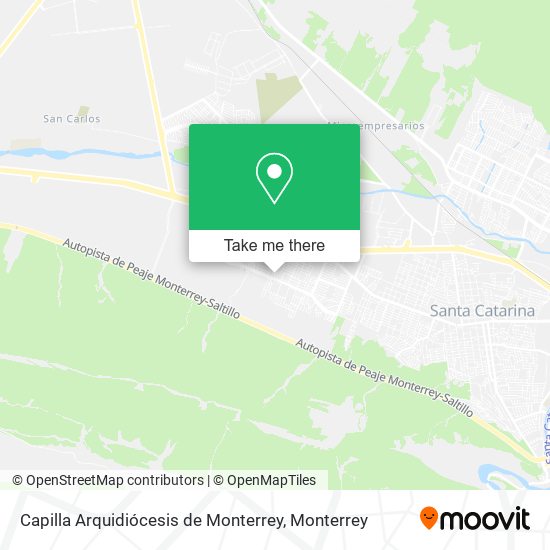 Capilla Arquidiócesis de Monterrey map