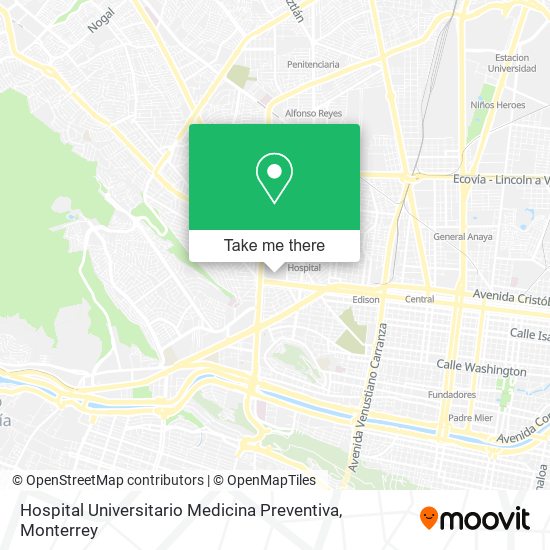Mapa de Hospital Universitario Medicina Preventiva