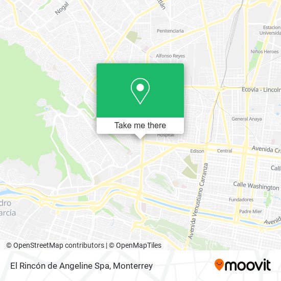 Mapa de El Rincón de Angeline Spa