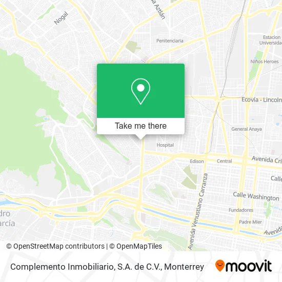 Mapa de Complemento Inmobiliario, S.A. de C.V.