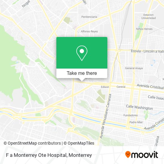 F a Monterrey Ote Hospital map