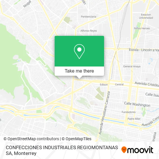 CONFECCIONES INDUSTRIALES REGIOMONTANAS SA map