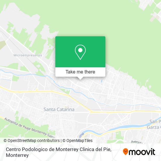 Centro Podologico de Monterrey Clinica del Pie map