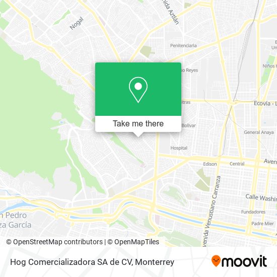Hog Comercializadora SA de CV map