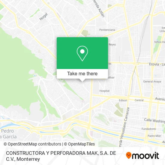 Mapa de CONSTRUCTORA Y PERFORADORA MAK, S.A. DE C.V.