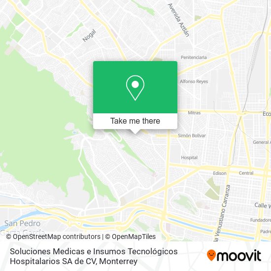 Mapa de Soluciones Medicas e Insumos Tecnológicos Hospitalarios SA de CV