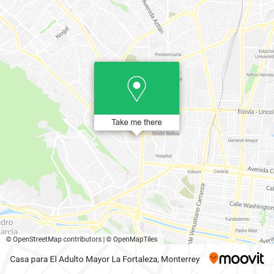 Casa para El Adulto Mayor La Fortaleza map