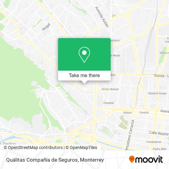 Mapa de Quálitas Compañía de Seguros