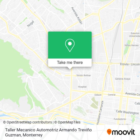 Taller Mecanico Automotriz Armando Treviño Guzman map