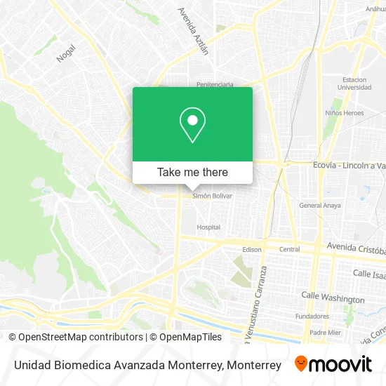 Unidad Biomedica Avanzada Monterrey map