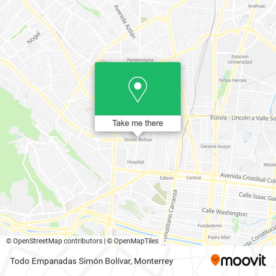 Todo Empanadas Simón Bolívar map