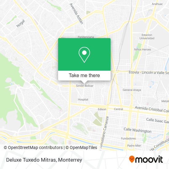 Deluxe Tuxedo Mitras map