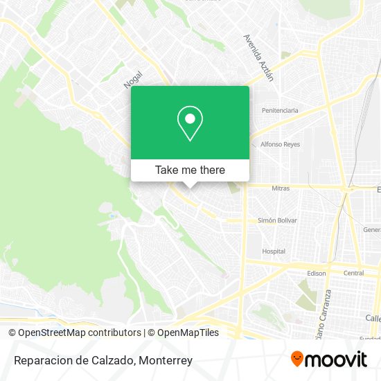 Mapa de Reparacion de Calzado