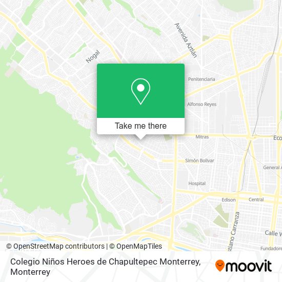 Mapa de Colegio Niños Heroes de Chapultepec Monterrey