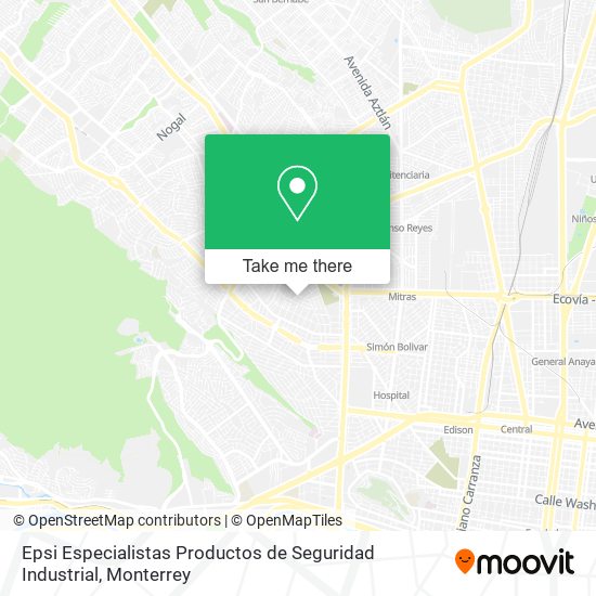 Mapa de Epsi Especialistas Productos de Seguridad Industrial