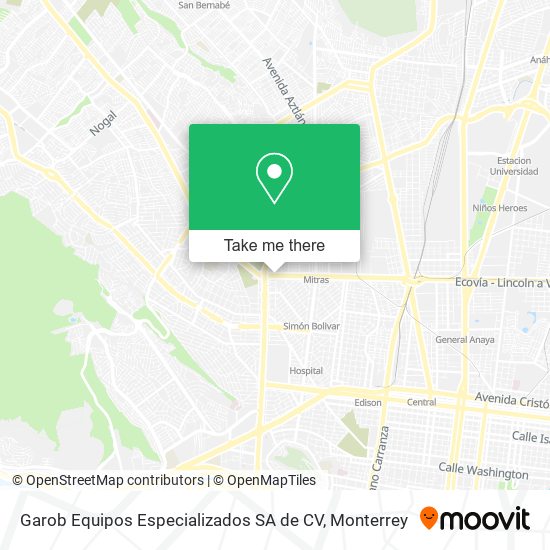 Mapa de Garob Equipos Especializados SA de CV