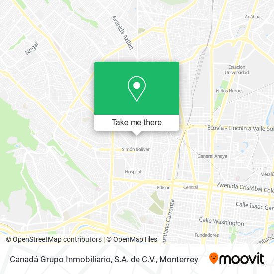 Canadá Grupo Inmobiliario, S.A. de C.V. map