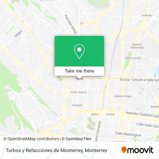 Turbos y Refacciones de Monterrey map