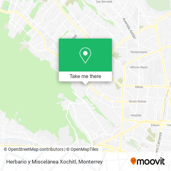 Herbario y Miscelánea Xochitl map