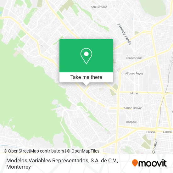 Modelos Variables Representados, S.A. de C.V. map