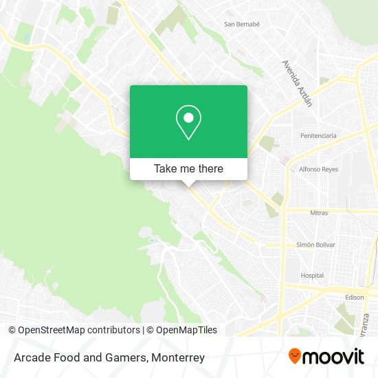 Arcade Food and Gamers map