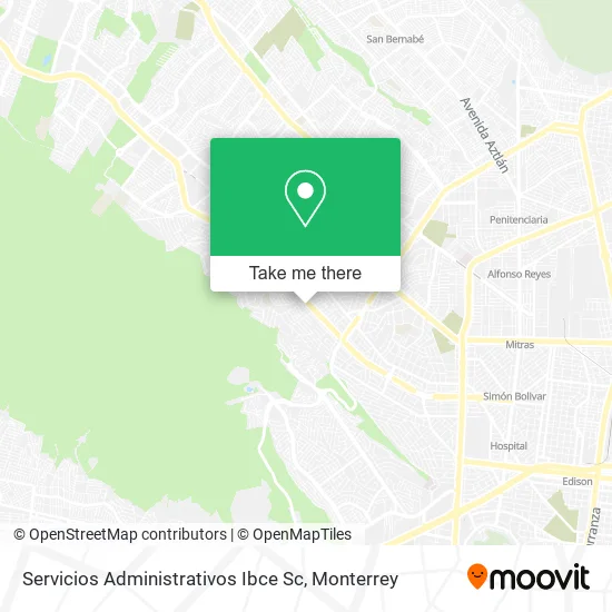 Mapa de Servicios Administrativos Ibce Sc